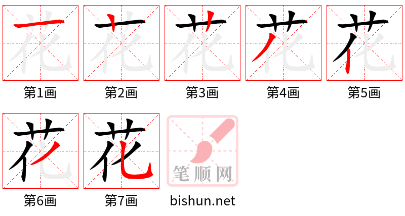 详解“花”的笔顺规范：从入门到提高，轻松掌握汉字书写技巧